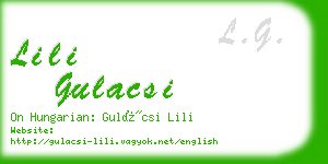 lili gulacsi business card